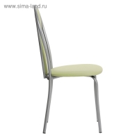 Стул "Венский Мягкий", Серебристый металлик/Оливковый
