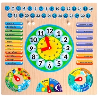 Обучающая доска &laquo;Календарь с часами&raquo;