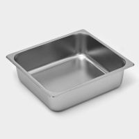 Гастроемкость 2/3 из нержавеющей стали, 100 мм, 35,5&times;32,5&times;10 см, толщина 0,8 мм