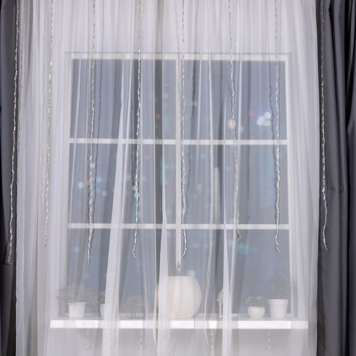 Гирлянда &laquo;Водопад&raquo; 2 &times; 1.5 м, IP20, прозрачная нить, 400 LED, свечение мульти, 8 режимов, 220 В