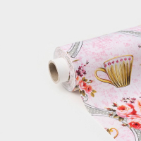 Клеёнка на стол Доляна &laquo;Чаепитие&raquo;, на нетканой основе, ширина 137 см, толщина 0,2 мм, рулон 20 м