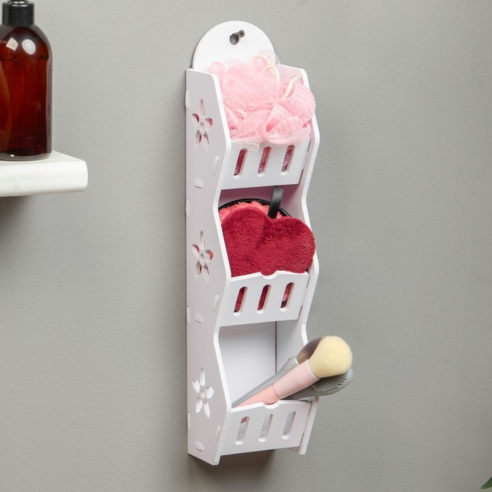 Полка для ванной комнаты 11 х 9 х 43 см, пластик Полка для ванной комнаты 11 х 9 х 43 см, пластик