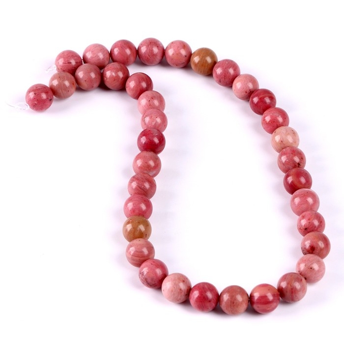 Бусины из натурального камня &laquo;Родонит&raquo; набор 36 шт., размер 1 шт. &mdash; 10 мм