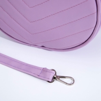 Сумка женская круглая из искусственной кожи, 18х18 см, цвет сиреневый Сумка женская круглая из искусственной кожи, 18х18 см, цвет сиреневый