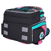 Рюкзак каркасный 39 х 29 х 17 см, Across 410, наполнение: мешок, пенал, серый/розовый ACR22-410-13