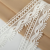 Кружево гипюровое, 42 мм &times; 11 &plusmn; 1 м, цвет айвори