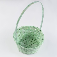 Корзина плетеная 19х9/32 см, светло-зеленый, бамбук Корзина плетеная 19х9/32 см, светло-зеленый, бамбук