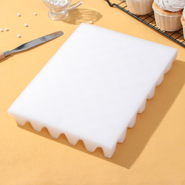 Мат для сушки цветов из мастики Доляна, 24,5&times;19&times;2,5 см, цвет белый