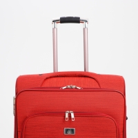 Чемодан большой 95 л (L), отдел на молнии, с расширением, кодовый замок, 4 колеса, наружный карман, цвет красный