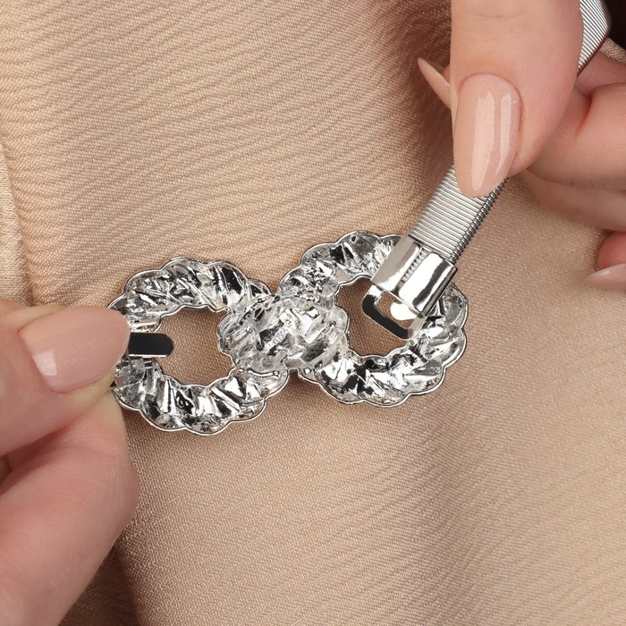 Подхват для штор &laquo;Бесконечность&raquo;, 6 &times; 3 см, 23,5 см, цвет серебряный