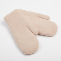 Варежки женские MINAKU "Мягкость", р-р 23 см, цв. бежевый Варежки женские MINAKU "Мягкость", р-р 23 см, цв. бежевый