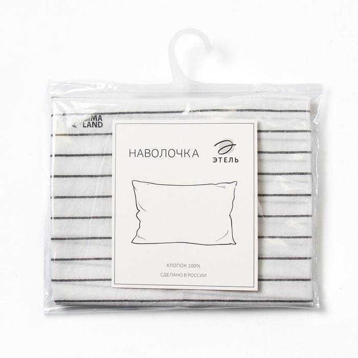 Наволочка Этель White stripes 50*70см, 100% жатый хлопок, 140 г/м² Наволочка Этель White stripes 50*70см, 100% жатый хлопок, 140 г/м²
