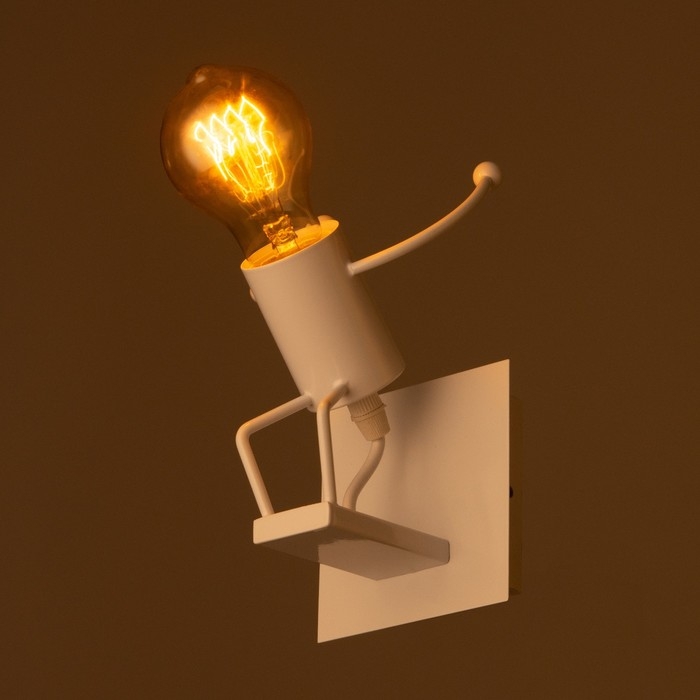 Бра Бра "Человечек" E27 40Вт белый 11х17х19 см