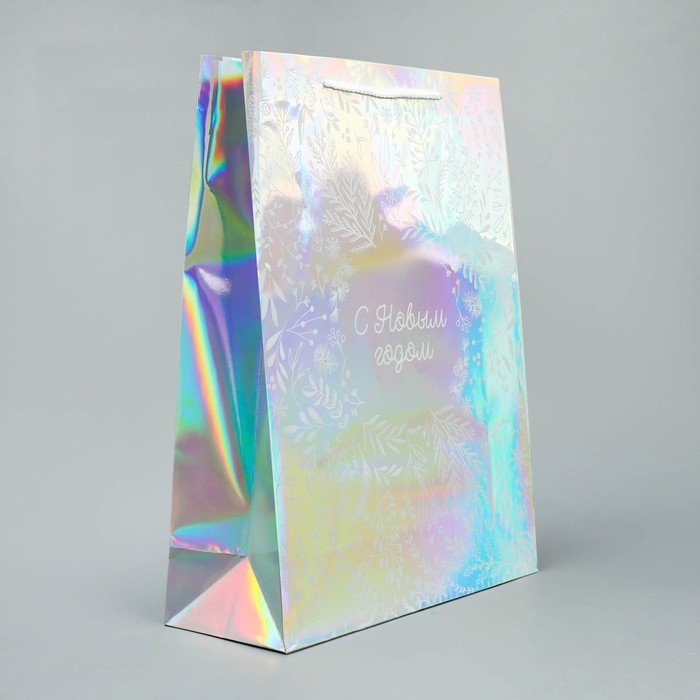 Пакет голографический «Новогодняя поляна», L 31 х 40 х 11.5 см, Новый год Пакет голографический «Новогодняя поляна», L 31 х 40 х 11.5 см, Новый год