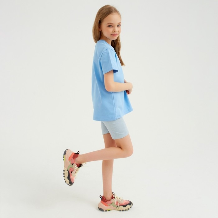 Футболка детская Basic line цвет голубой, рост 122