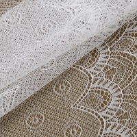 Кружевная эластичная ткань, 190 мм &times; 2,7 &plusmn; 0,5 м, цвет белый