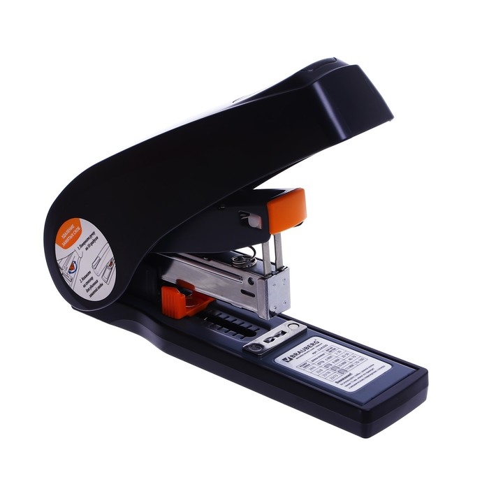 Степлер №24/6,23/13, до 100 листов, BRAUBERG Leistung, энергосберегающий Степлер №24/6,23/13, до 100 листов, BRAUBERG Leistung, энергосберегающий