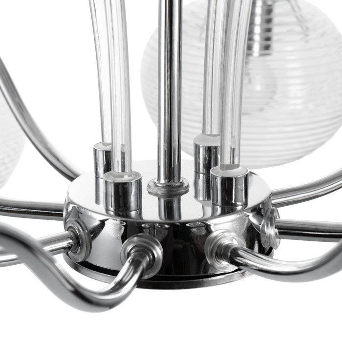 Люстра Люстра "Харми" 8xE27 40Вт серебро 62х62х41 см BayerLux