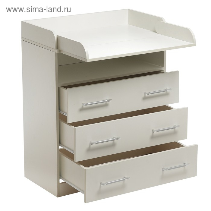 Комод КП-3   3 ящ. 1000х800х440(730), Белый