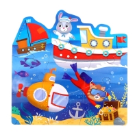 Фигурные пазлы 4 в 1 «Транспорт», 9, 12, 15, 20 элементов Фигурные пазлы 4 в 1 «Транспорт», 9, 12, 15, 20 элементов