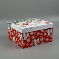 Коробка подарочная &laquo;Роскошные шары&raquo;, 22 х 22 х 12 см, Новый год