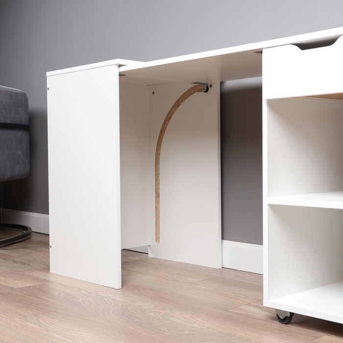 Стол-трансформер, 440(1400)х520х770, Белый/ Белый