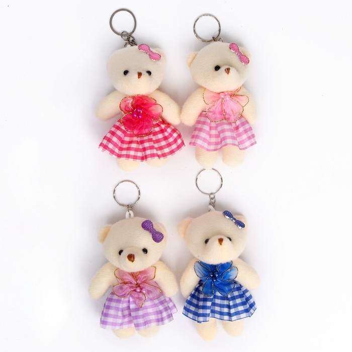 Подвеска &laquo;Мишка в клетчатой юбке&raquo;, цвета МИКС