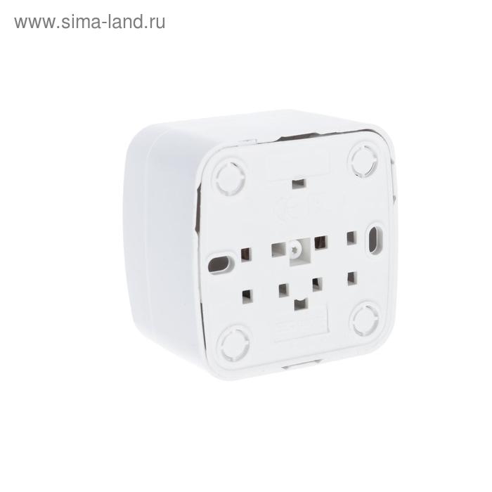 Розетка TDM "Дача" Народная, 2П+З, 16 А, IP20, открытая, белый