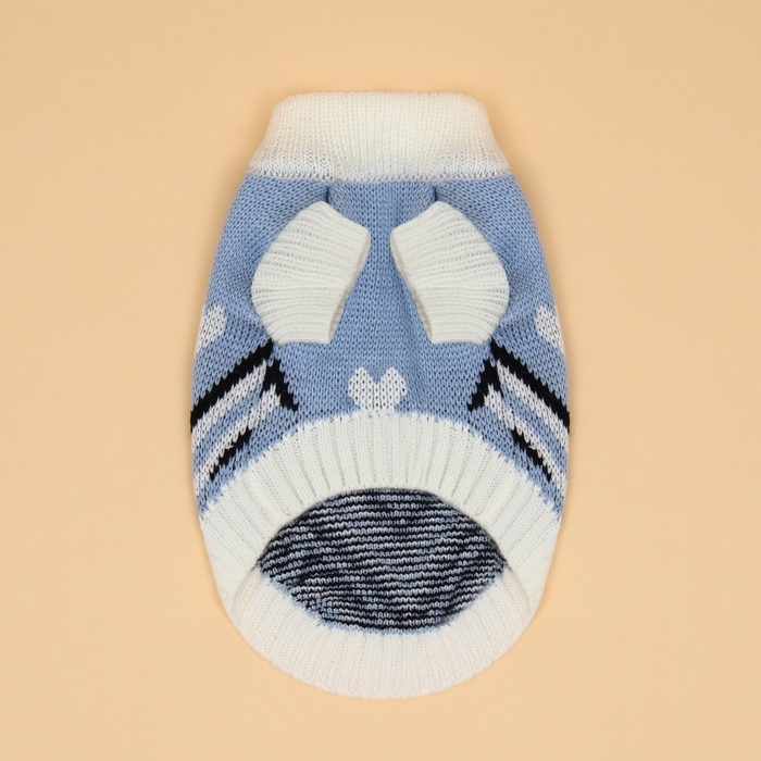 Свитер Свитер "Волна", M (ДС 26, ОШ 26, ОГ 28-46 см), голубой