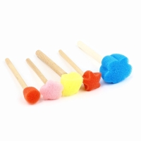 Кисть для рисования спонж набор 5 шт. «Фрида» цветные, деревянная ручка Кисть для рисования спонж набор 5 шт. «Фрида» цветные, деревянная ручка