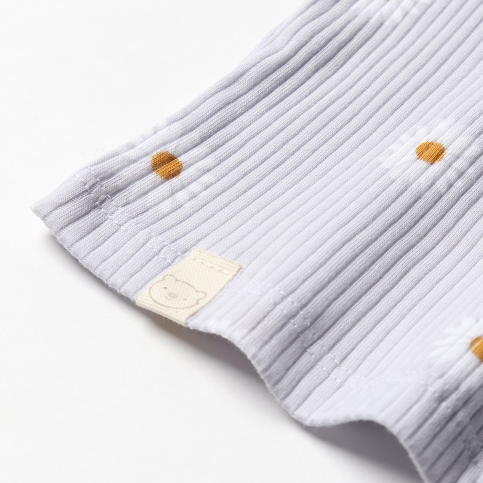 Футболка Крошка Я Ромашка, рост 62-68 см, серый