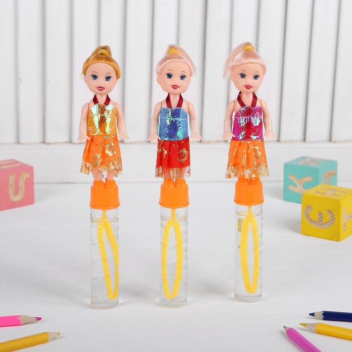 Мыльные пузыри &laquo;Кукла&raquo;, светлая, 2,5 &times; 2,5 &times; 19,5 см