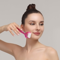 Массажёр для лица и зоны декольте, с шипами, 14 &times; 4,5 &times; 2,5 см, цвет МИКС