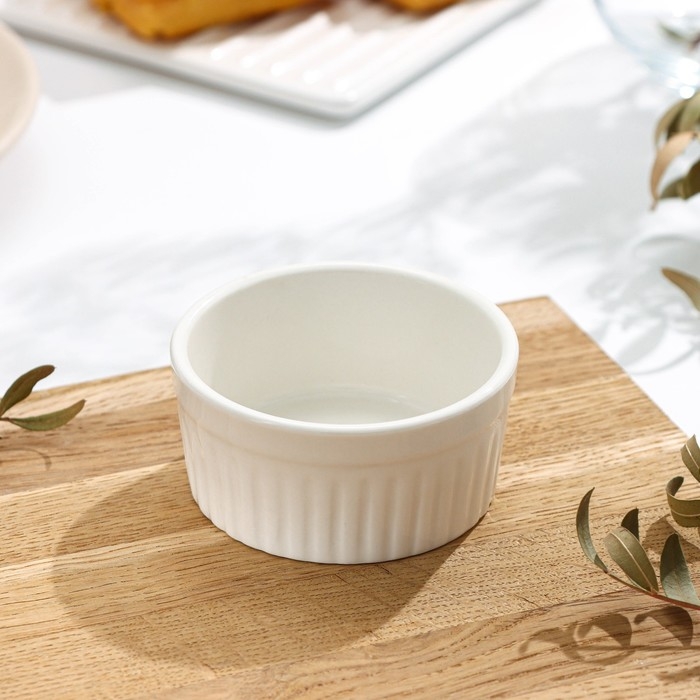 Рамекин из жаропрочной керамики Доляна «Классика», 140 мл, 7,5×3,5 см, цвет белый Рамекин из жаропрочной керамики Доляна «Классика», 140 мл, 7,5×3,5 см, цвет белый