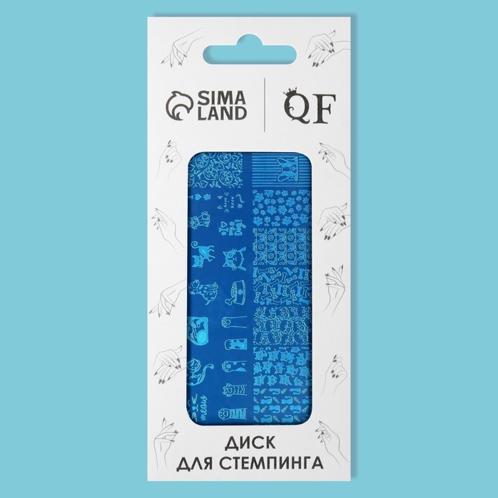 Диск для стемпинга металлический &laquo;Питомцы&raquo;, 12 &times; 6 см