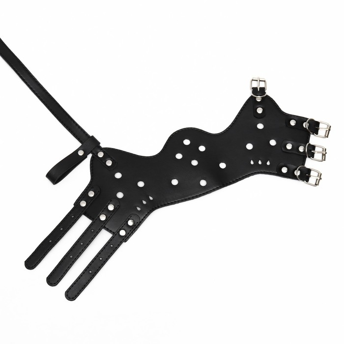 Намордник из прессованной кожи регулируемый, №5, ДН 9,3 см, ОМ 32-40 см, чёрный Намордник из прессованной кожи регулируемый, №5, ДН 9,3 см, ОМ 32-40 см, чёрный