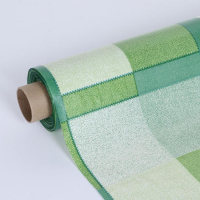 Клеёнка столовая на нетканой основе &laquo;Клетка зелёная&raquo;, ширина 125 см, рулон 25 м