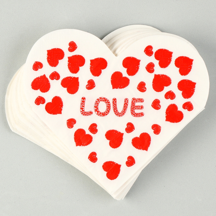 Салфетки бумажные «Любовь» 33х33 см, набор 20 шт. Салфетки бумажные «Любовь» 33х33 см, набор 20 шт.