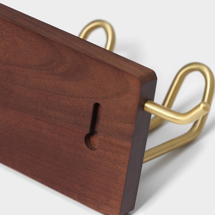 Держатель для фена St&ouml;lz H&ouml;lzern Premiere, ореховое дерево, алюминий, 20,5&times;11&times;8 см