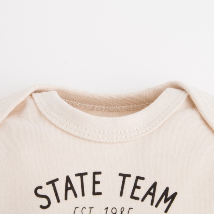 Боди с длинным рукавом Крошка Я "NY", рост 86-92 см, цвет бежевый