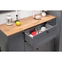 Комод Остин 16.221, 1200х419х993, Серый графит/Дуб Вотан Комод Остин 16.221, 1200х419х993, Серый графит/Дуб Вотан