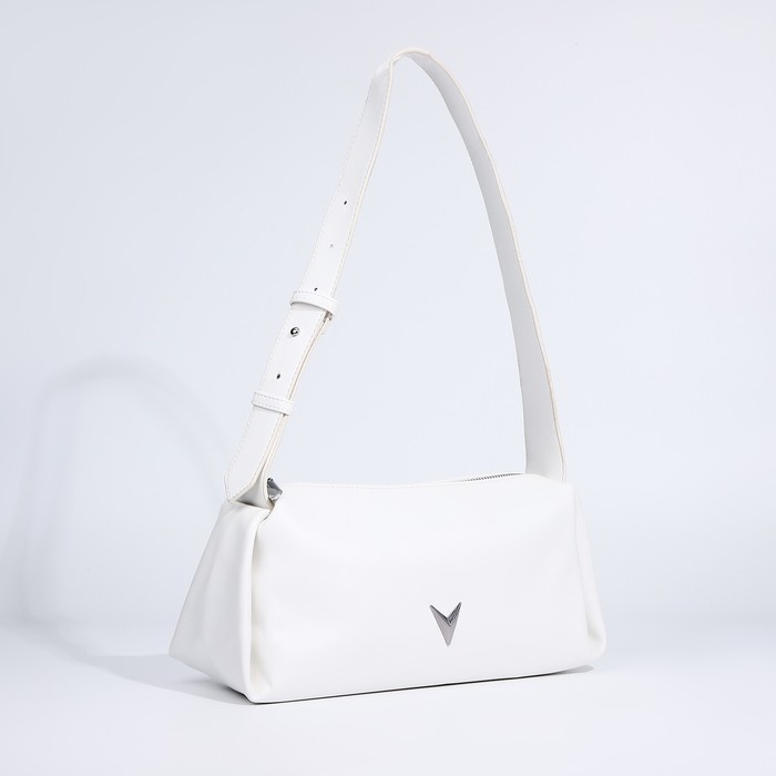 Кросс-боди на молнии, цвет белый