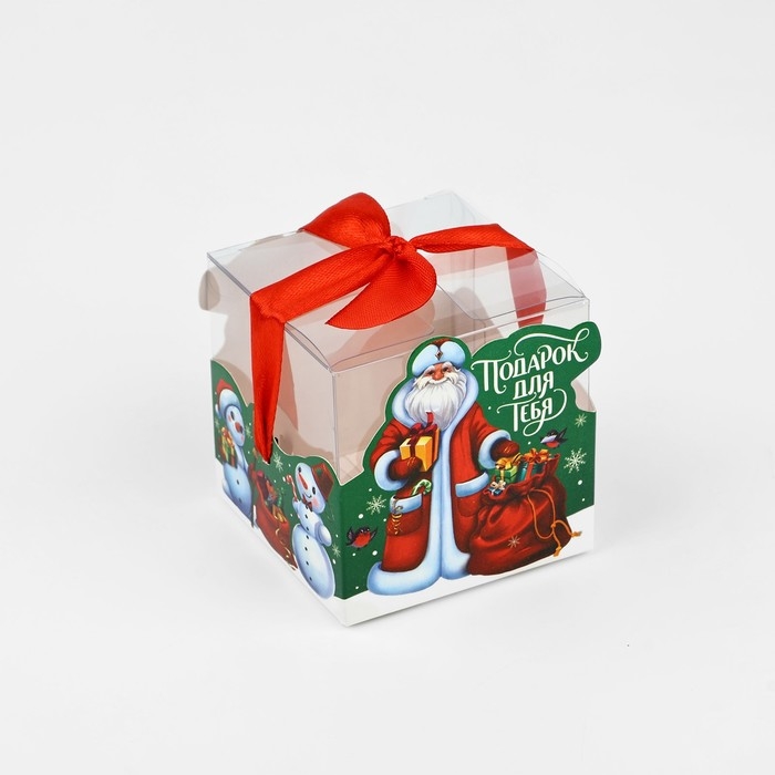 Коробка подарочная новогодняя складная &laquo;Дед Мороз&raquo;, 7 х 7 х 7 см, Новый год