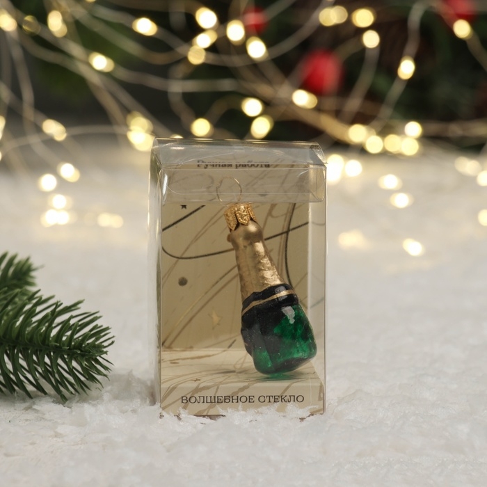 Елочное украшение "Шампанское", мини серия "ВС", в подарочной упаковке, h-6