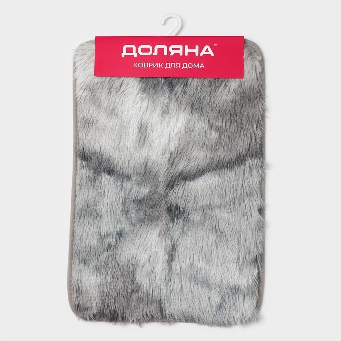 Коврик Доляна «Пушистик», 40×60 см, цвет серый Коврик Доляна «Пушистик», 40×60 см, цвет серый
