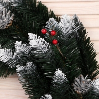 Новогодний венок "Интерьерный белоснежный"шишка серебро + ягода 50 см Новогодний венок "Интерьерный белоснежный"шишка серебро + ягода 50 см