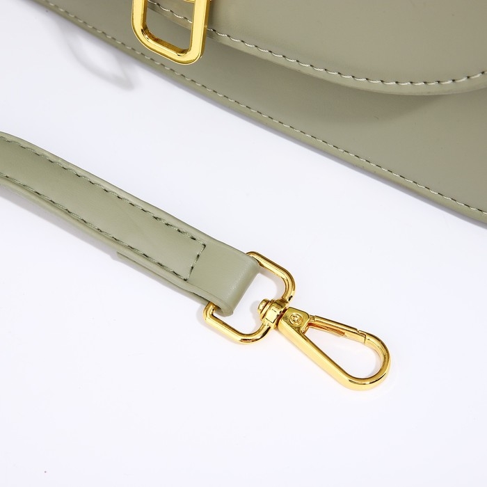 Сумка-мессенджер на клапане, цвет зелёный