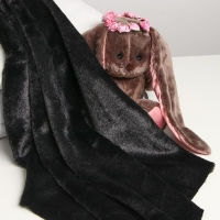 Лоскут для рукоделия, 50 × 50 cм, мех, цвет чёрный Лоскут для рукоделия, 50 × 50 cм, мех, цвет чёрный