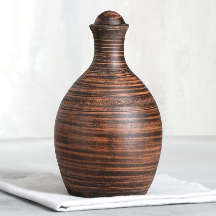 Штоф «Келин», гончарный, ангоб, красная глина, 2,2 л, микс Штоф «Келин», гончарный, ангоб, красная глина, 2,2 л, микс