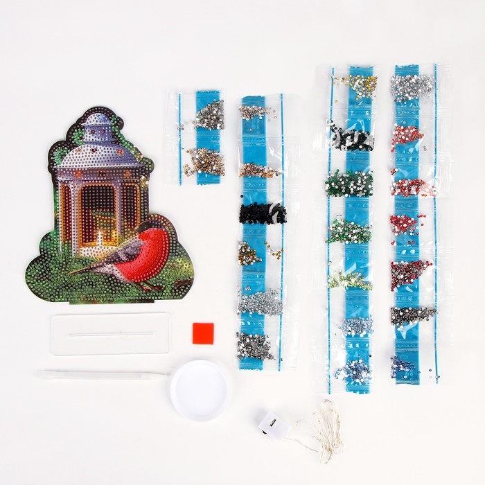 Алмазная мозаика на новый год с полным заполнением на фигурке «Фонарь», новогодний набор для творчества Алмазная мозаика на новый год с полным заполнением на фигурке «Фонарь», новогодний набор для творчества